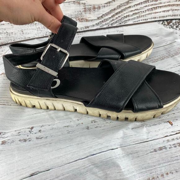 Circus by Sam Edelman Narcissa Black Sandals flats Y2K chunky 9.5 - Picture 3 of 4